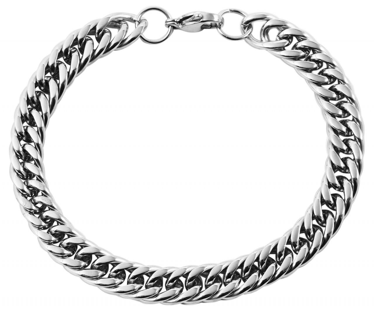 Akzent® Pulseira de Corrente Prateada em Aço Inoxidável 0504 - 5030504-002