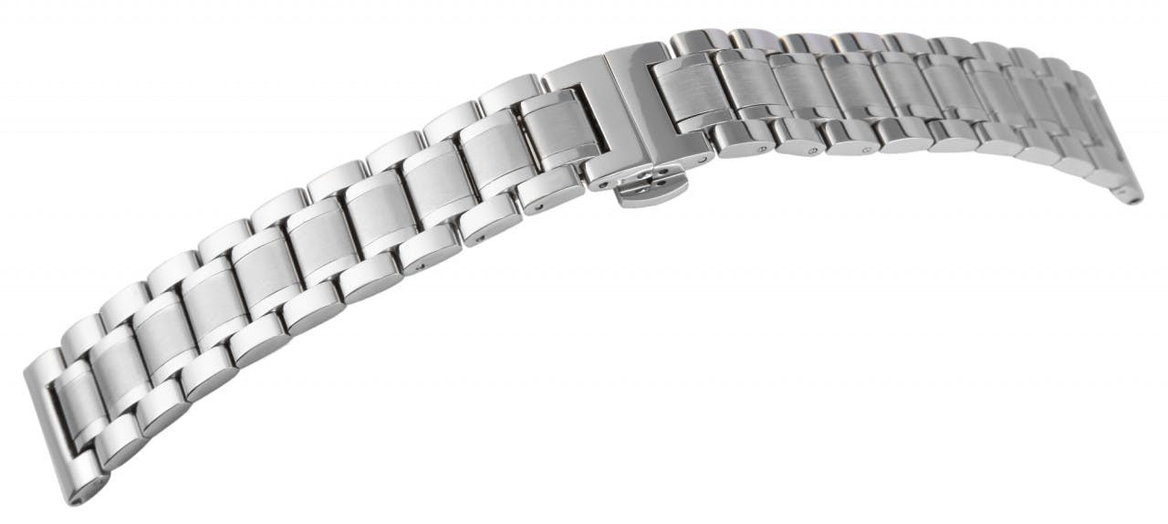 Bracelete de Relógio Prateada em Aço Inoxidável - 20 mm