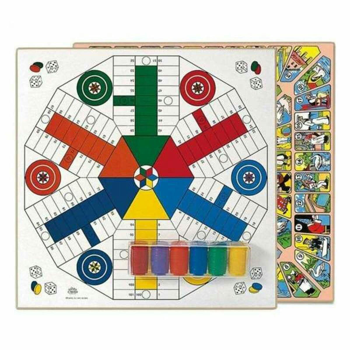 Tabuleiro de Jogo dos Cavalinhos e da Glória Cayro Madeira (40 x 40 cm) Jogadores 6