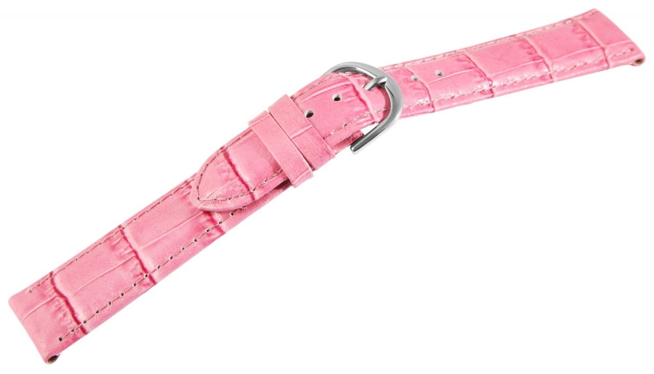 Mestre Artesão® Bracelete de Relógio em Couro Genuíno Rosa - 14mm - 8000400-140