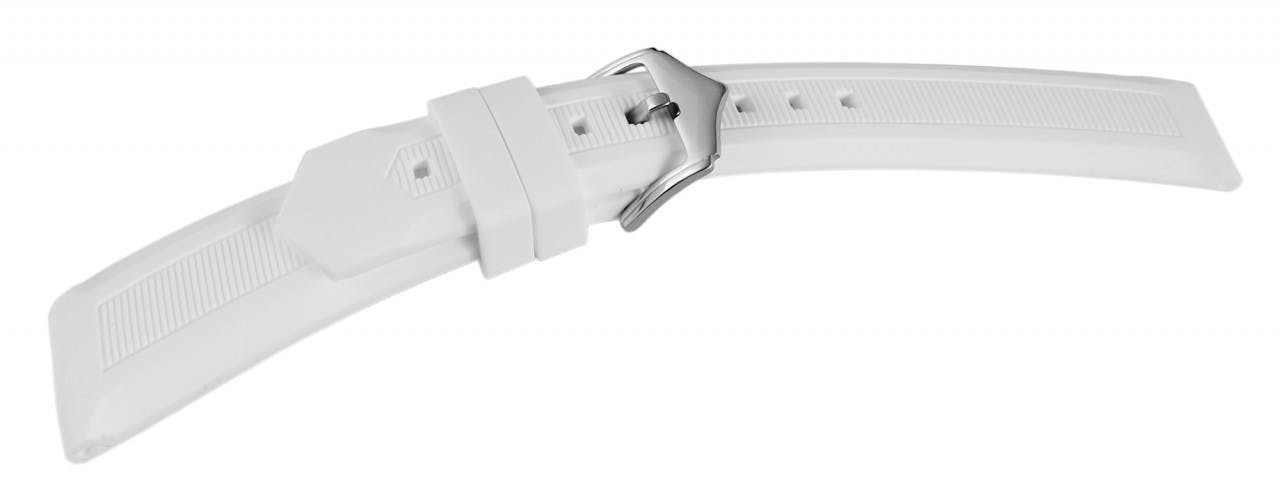 Mestre Artesão® Bracelete de Relógio em Silicone Branco - 24mm