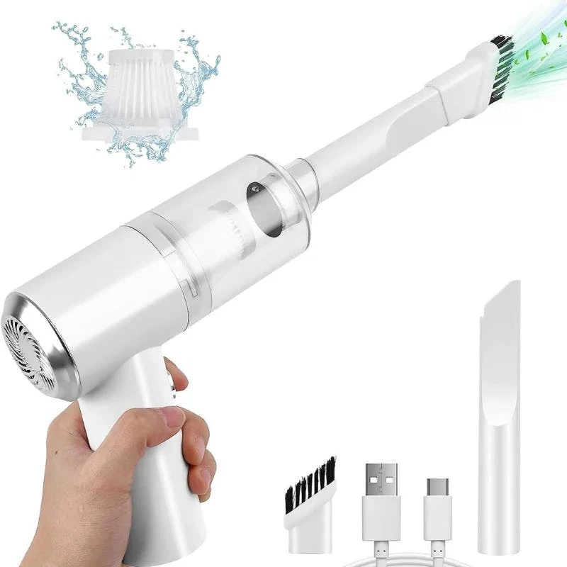 Herzberg® Aspirador de Pó Portátil Sem Fio Recarregável