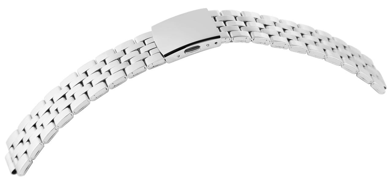 Bracelete para Relógio em Aço Inoxidável Prateada - 21 mm