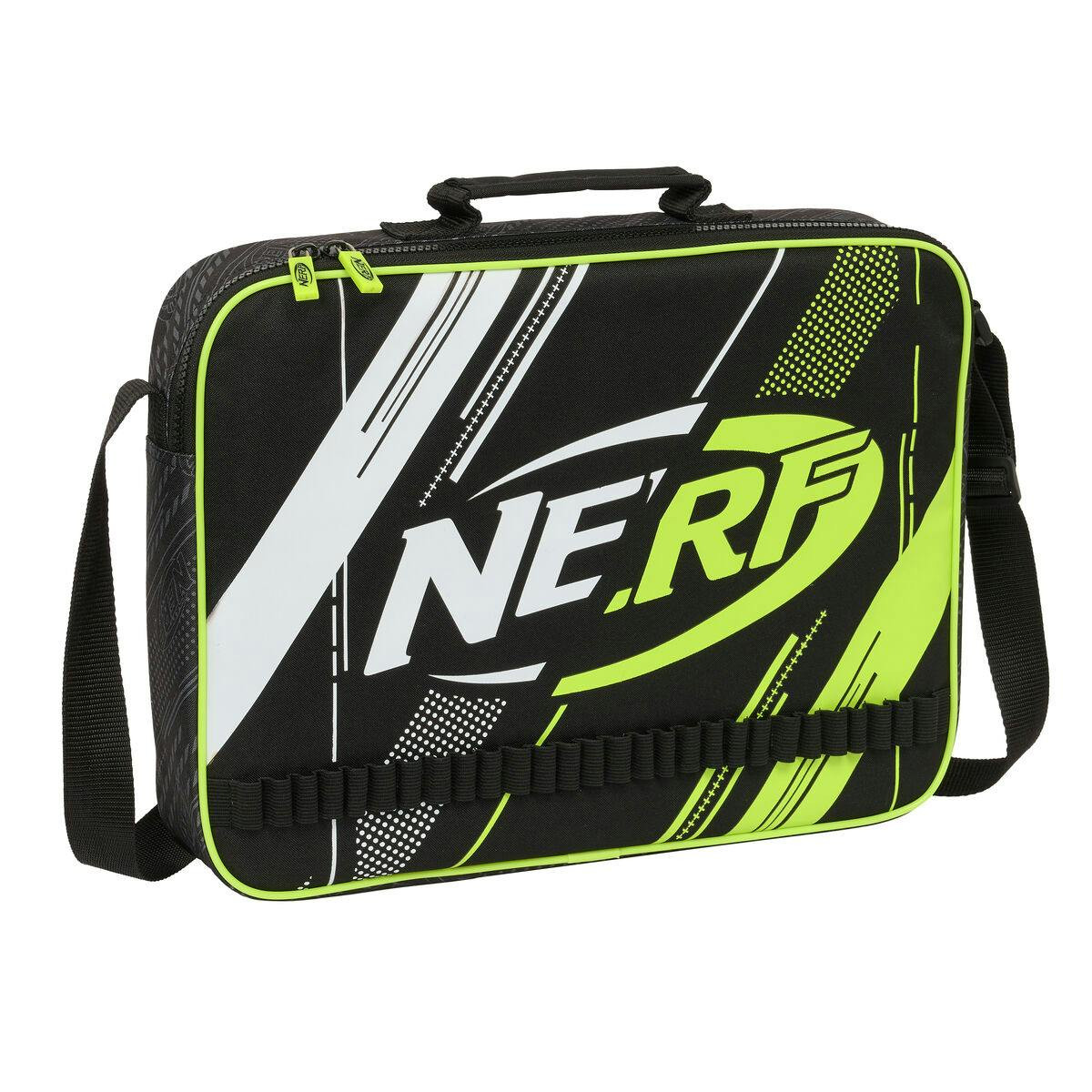 Pasta Escolar Nerf Get ready Preto 38 x 28 x 6 cm