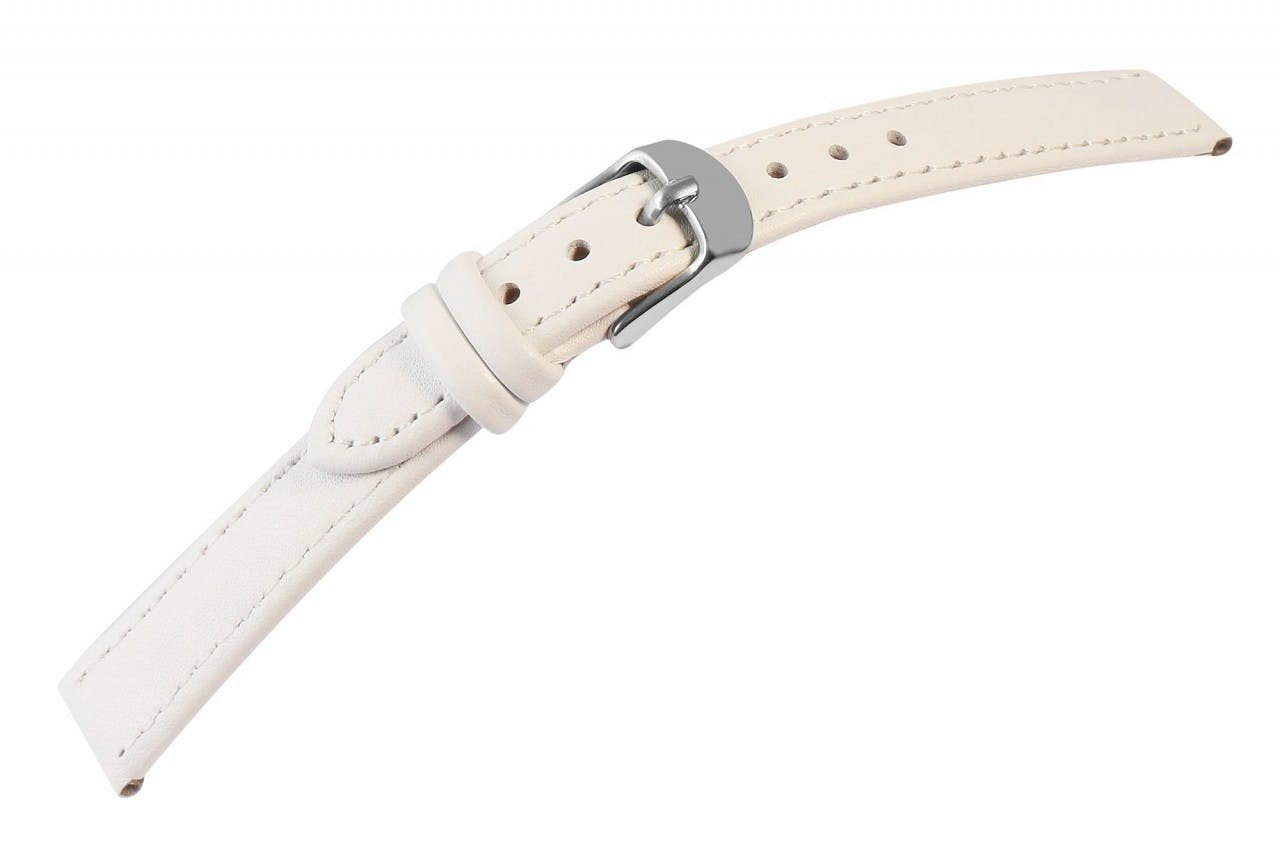Mestre Artesão® Bracelete de Relógio Branca em Couro Genuíno - SET - 0480