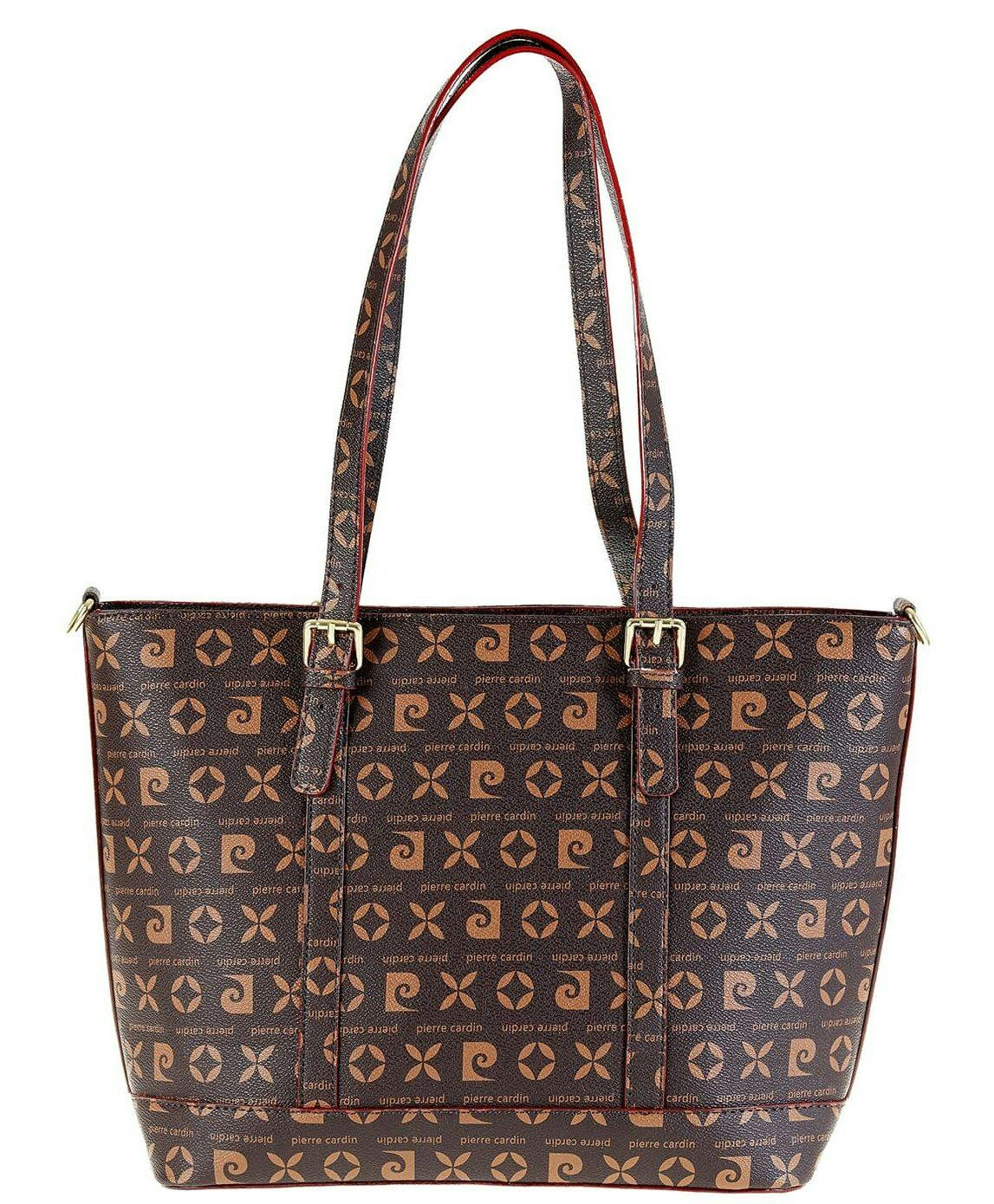 Pierre Cardin® Mala Castanha com Alças em Couro Ecológico 22242 GN06