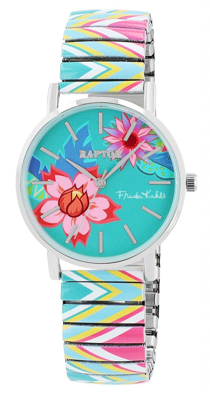Relógio Raptor® Mulher "Frida Kahlo Edition" com Bracelete em Aço Inoxidável 0255 - RA10255-031
