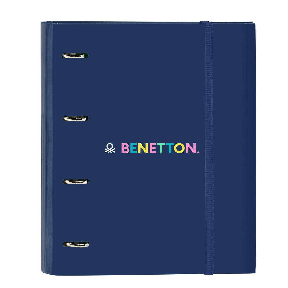 Pasta com argolas Benetton Cool azul marinho
