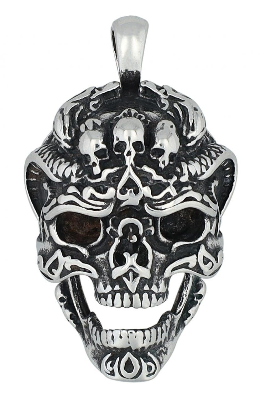 Akzent® Pingente "William" Caveira Prateada