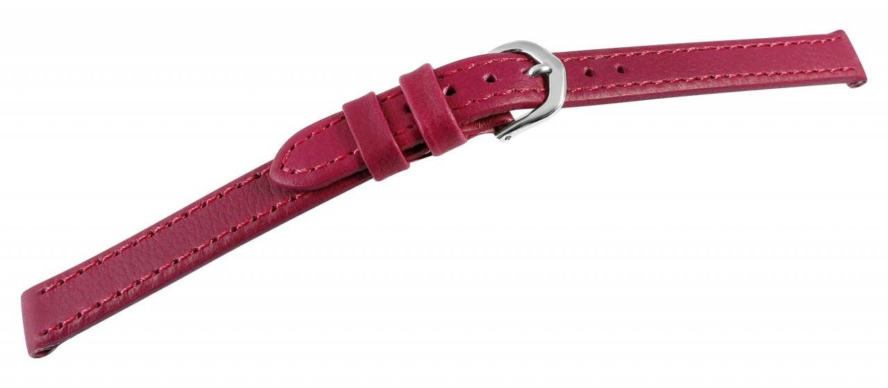 Mestre Artesão® Bracelete de Relógio em Couro Genuíno Muito Macia Fúcsia 10mm – 0446