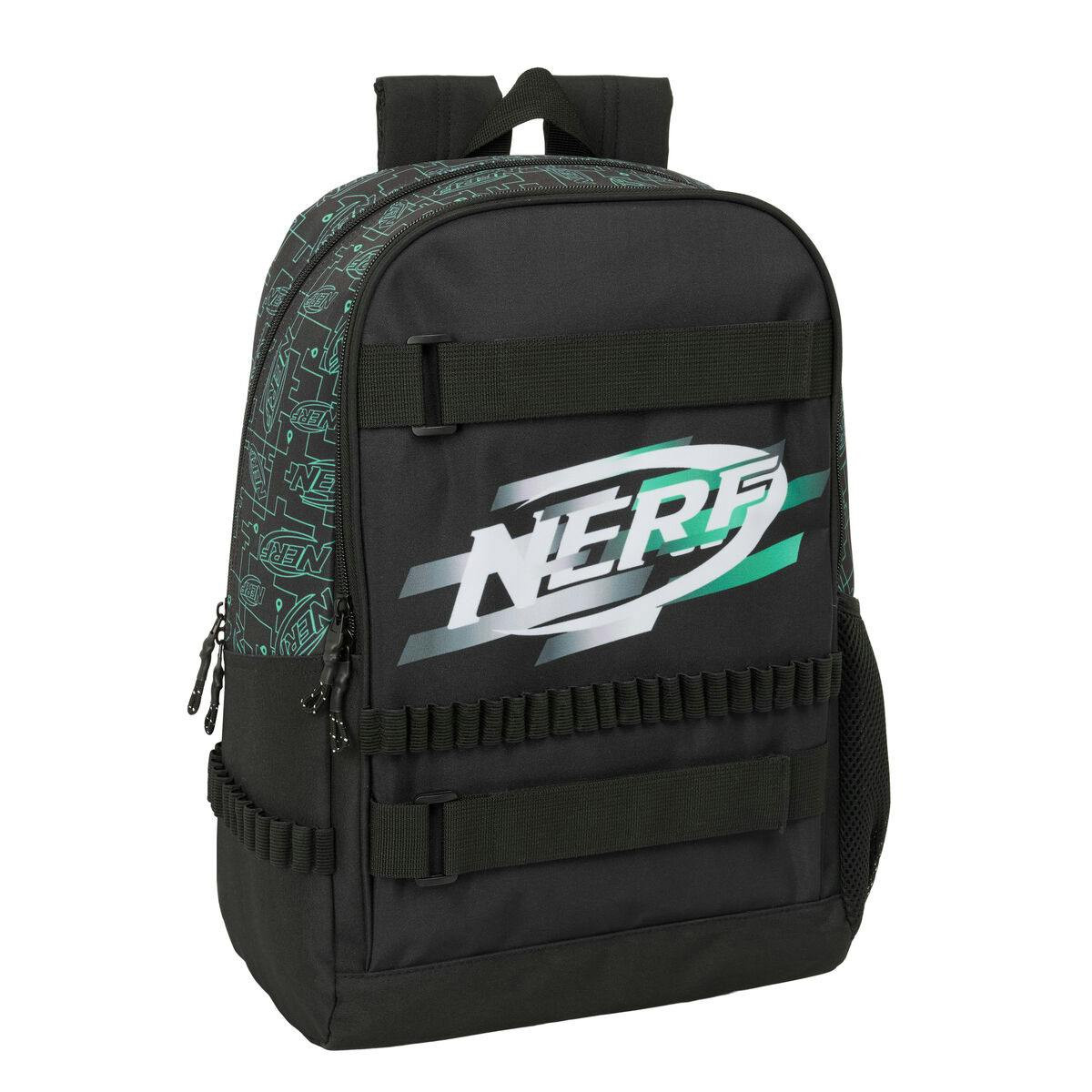 Mochila Escolar Nerf Game Preto 31 x 44 x 17 cm