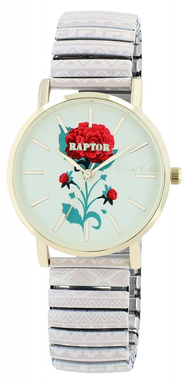 Relógio Raptor® Mulher "Frida Kahlo Edition" com Bracelete em Aço Inoxidável 0255 - RA10255-033