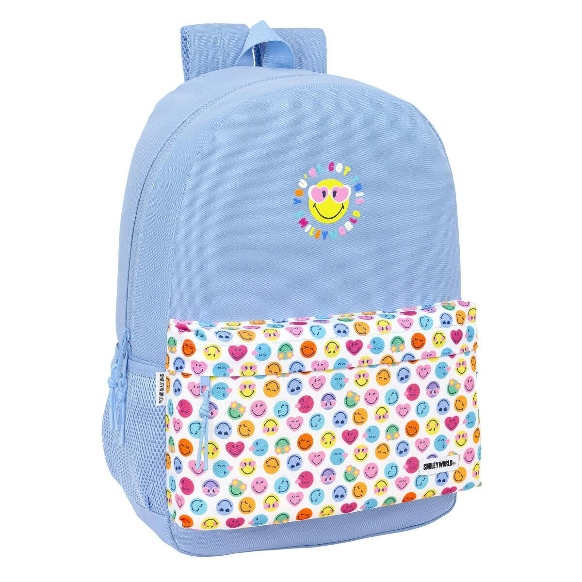 Mochila escolar Smiley Joyful com acolchoamento ergonómico