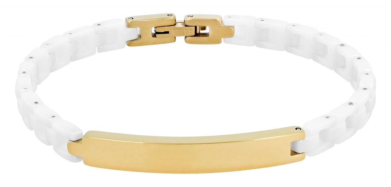 Akzent® Pulseira "Seoa" Dourada em Aço Inoxidável 0694