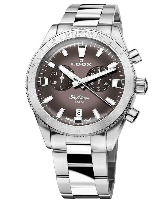 Relógio EDOX Swiss® Skydiver Chrono Set 10116-3-GRIDN