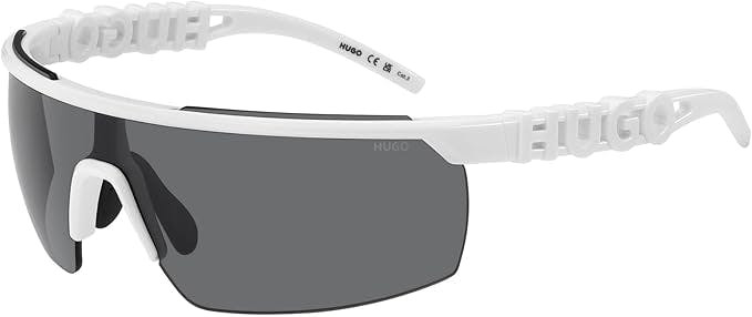 Óculos de sol masculino retangular resina com lentes cinzentas