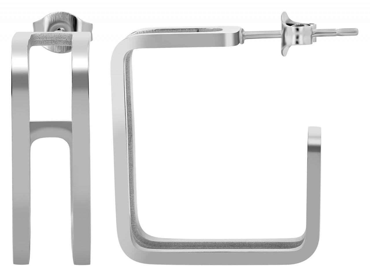 Akzent® Argolas "Vilja" Prateadas em Aço Inoxidável 0137