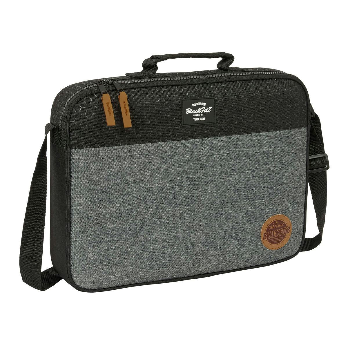 Pasta Escolar BlackFit8 Old school Preto Cinzento 38 x 28 x 6 cm