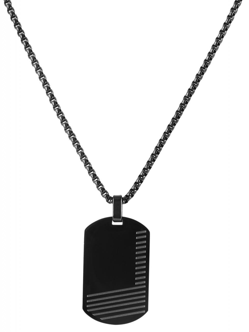 Akzent® Colar Preto em Aço Inoxidável - 0397