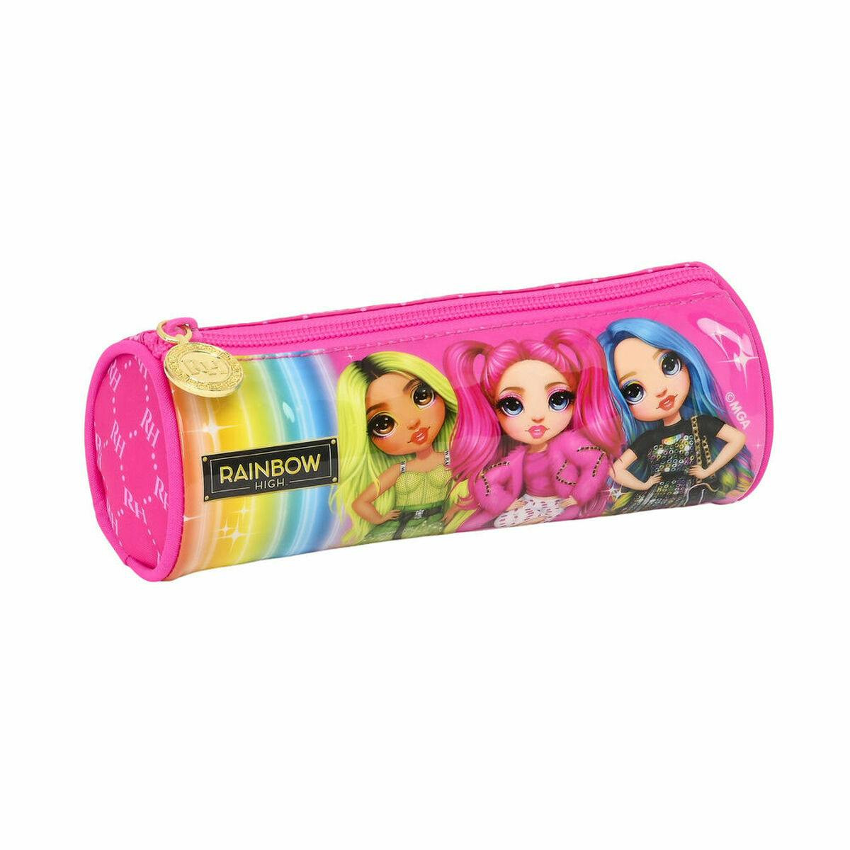Estojo cilíndrico Rainbow High fúcsia