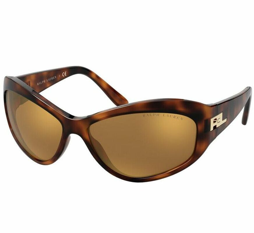 Óculos escuros femininos RL8179 armação metal e acetato