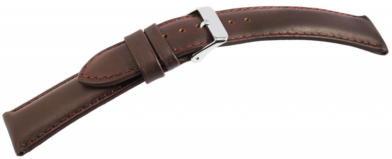 Mestre Artesão® Bracelete de Relógio em Pele Genuína Castanha 20mm - 0091 - 8000091-180