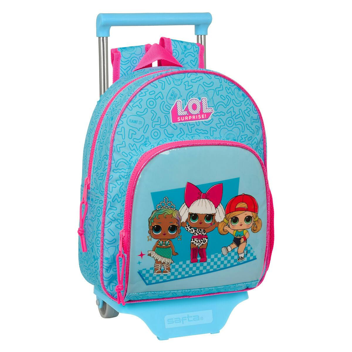 Mochila escolar com rodas LOL Surprise! Divas azul