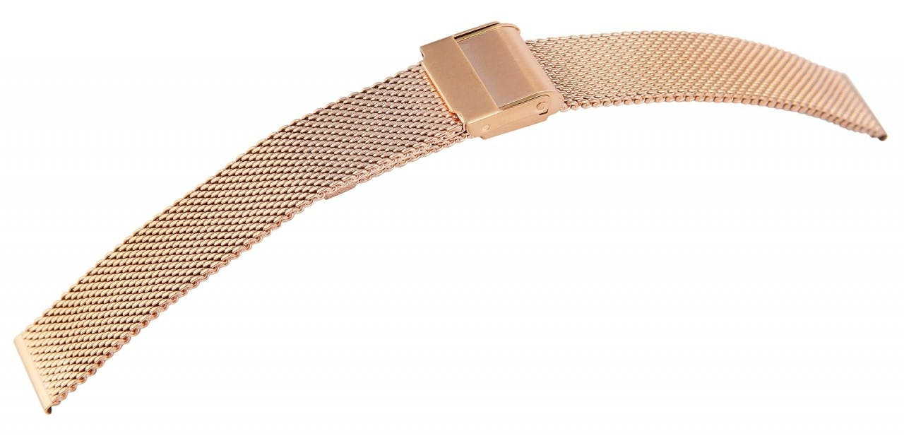 Mestre Artesão® Bracelete de Relógio Rosa Dourado em Aço Inoxidável -16mm - 0100