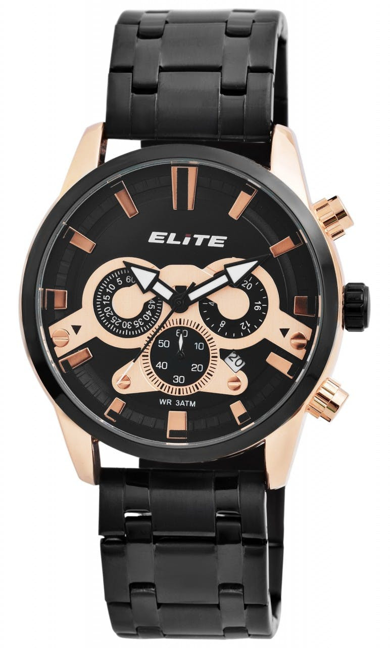 Elite ® Relógio Homem Cronógrafo com Pulseira em Metal