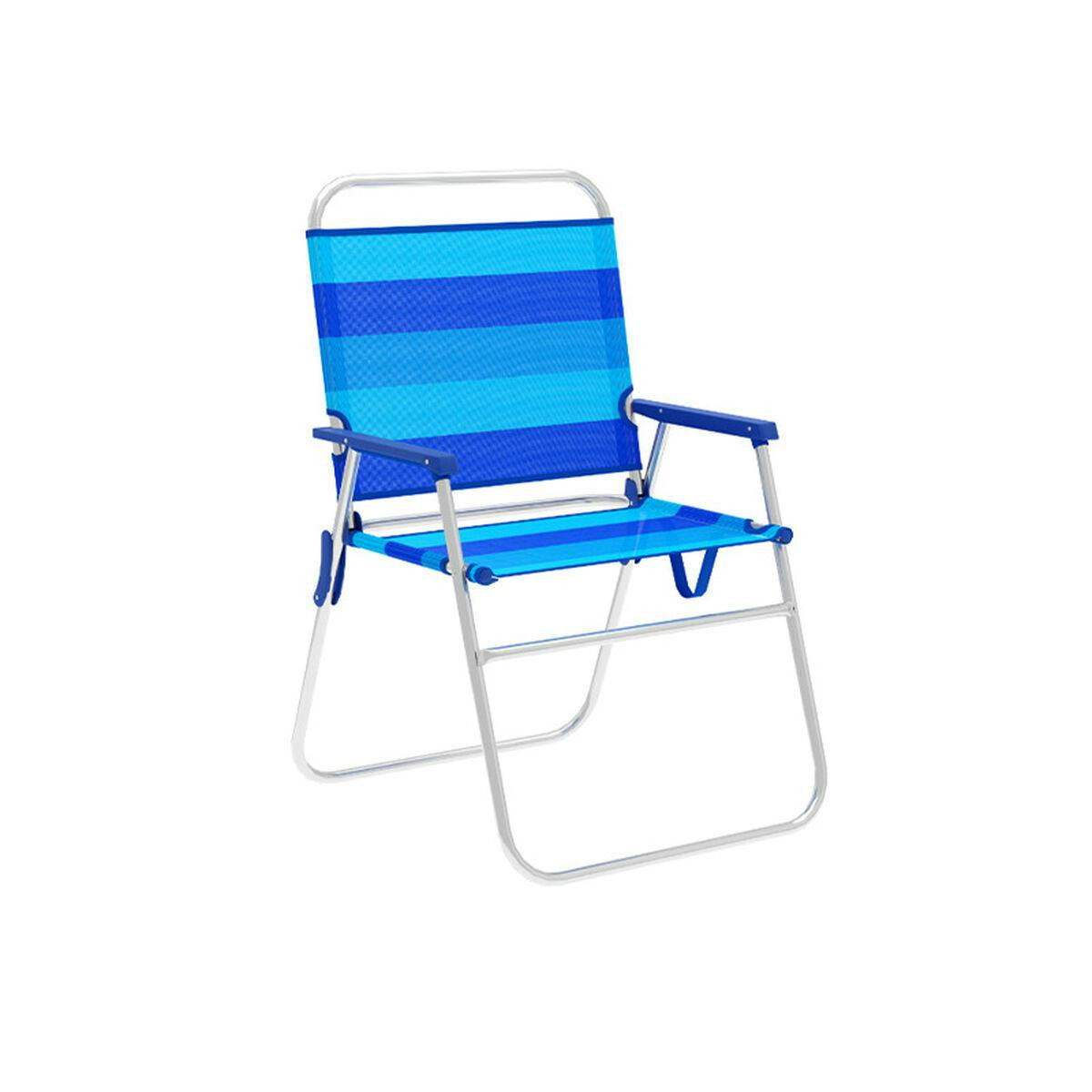 Cadeira de campismo acolchoada Azul