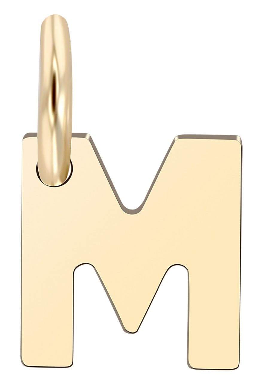 Joalharia Ouro 8k – Pingente Letra "M" em Ouro