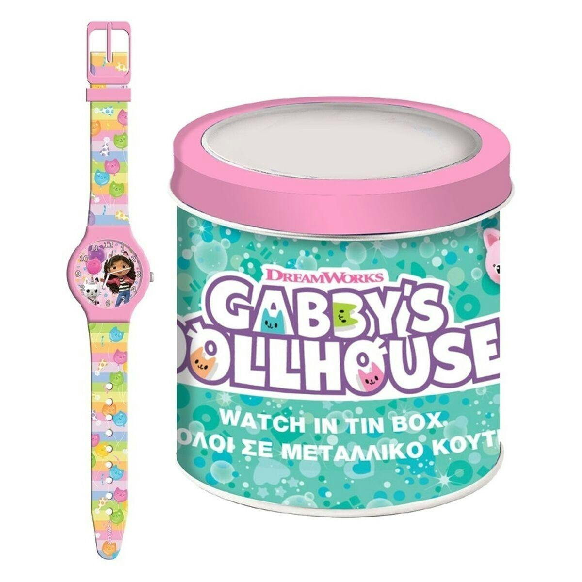 Relógio Criança Gabby's Dollhouse com Caixa Personalizada