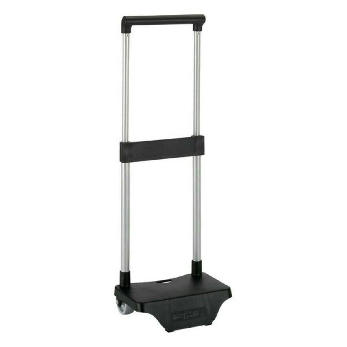 Trolley para mochila em aço com rodas PVC, preto