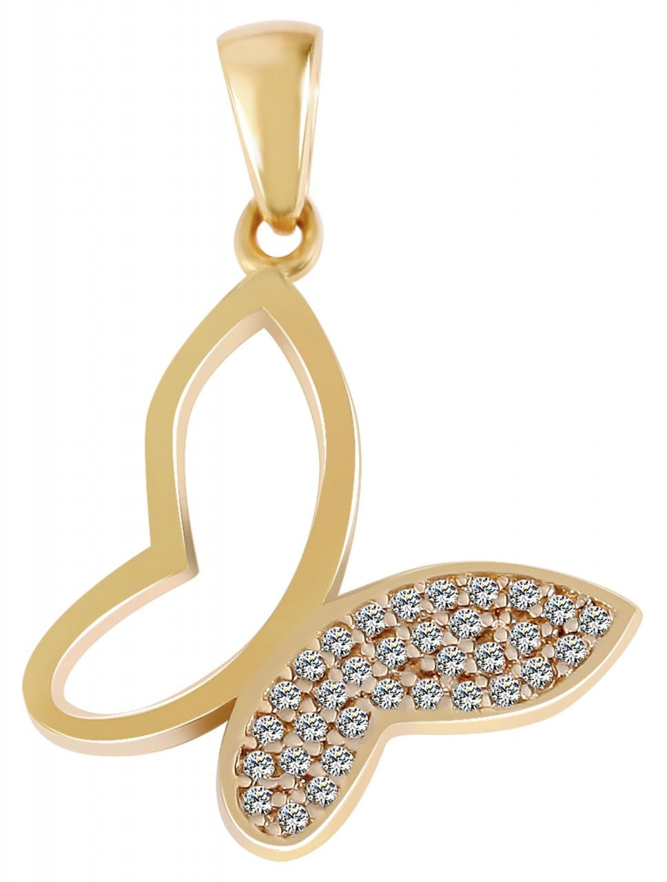 Joalharia Ouro 8k – Pingente em Ouro com Zircónias "Brinja" - 5510030-002