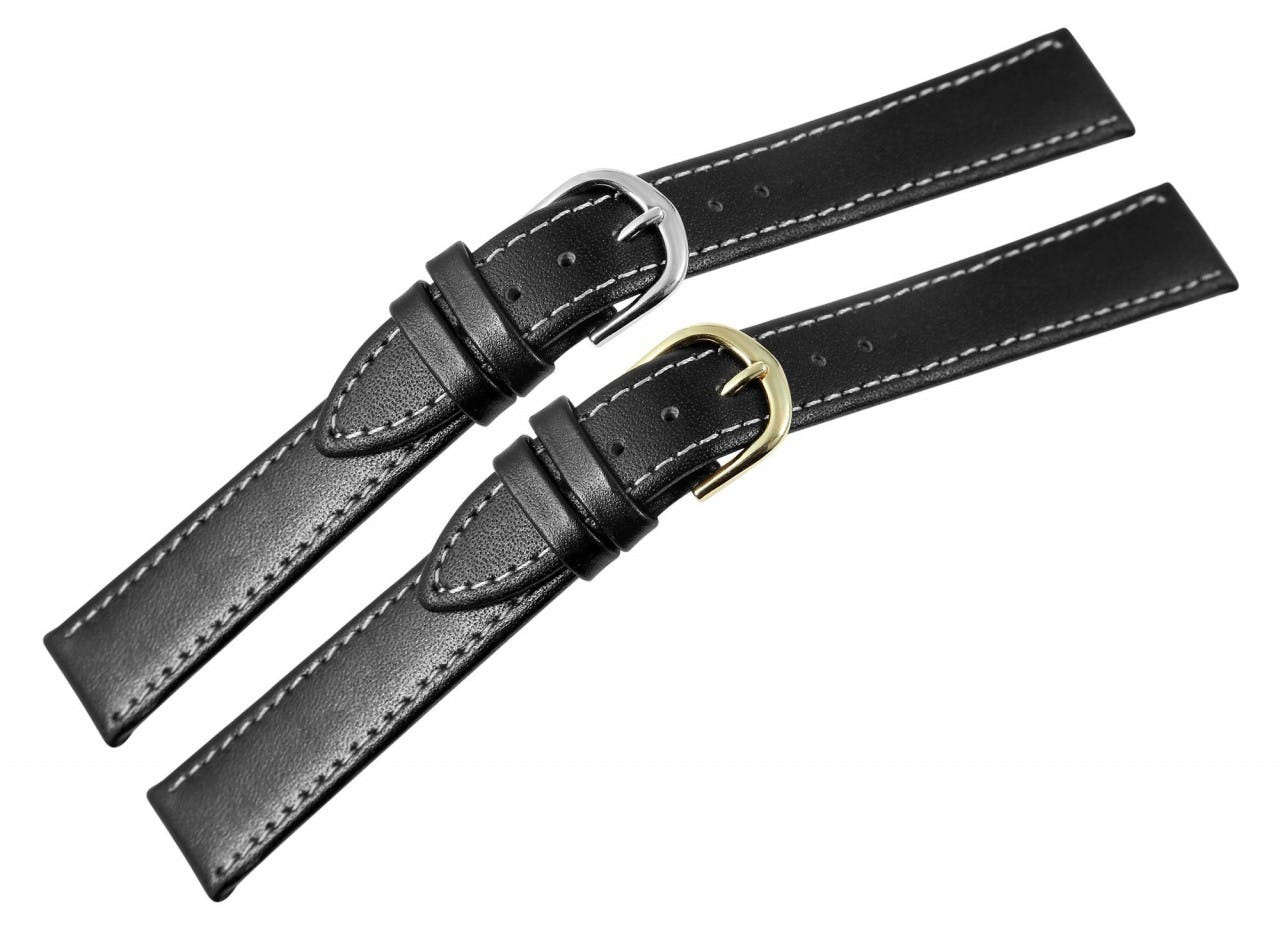 Mestre Artesão® Bracelete Preta em Pele Genuína 16 mm