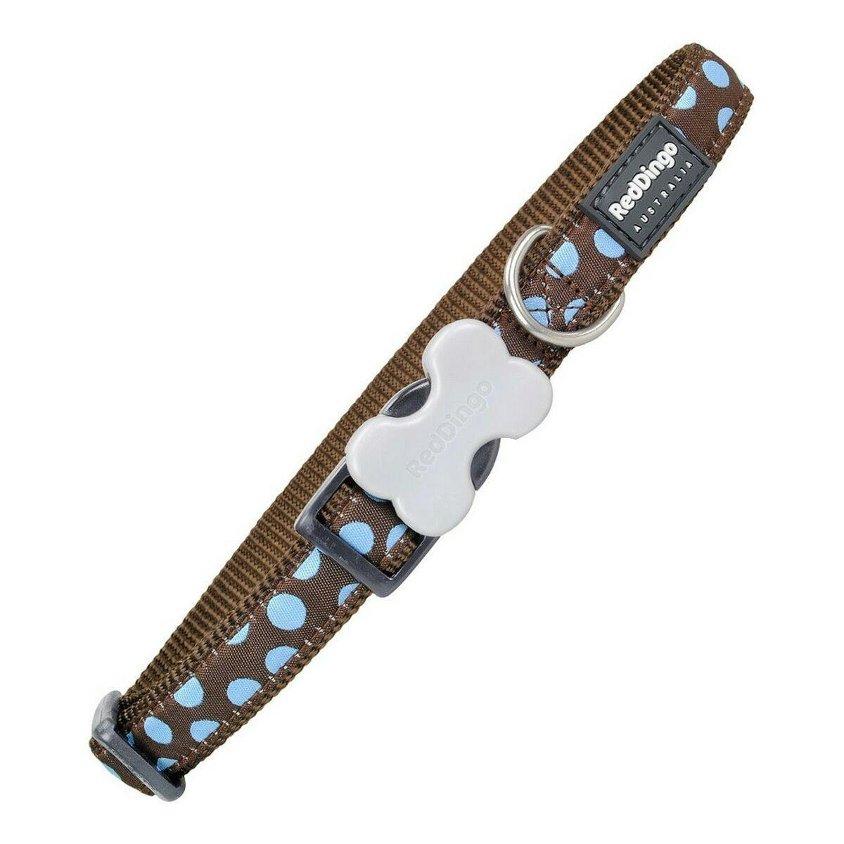 Red Dingo® Coleira Azul Castanho para Cães (24-36 cm)