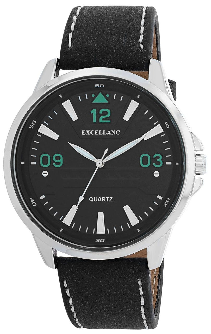 Relógio Excellanc® Homem com Bracelete em Couro Sintético – 2900285