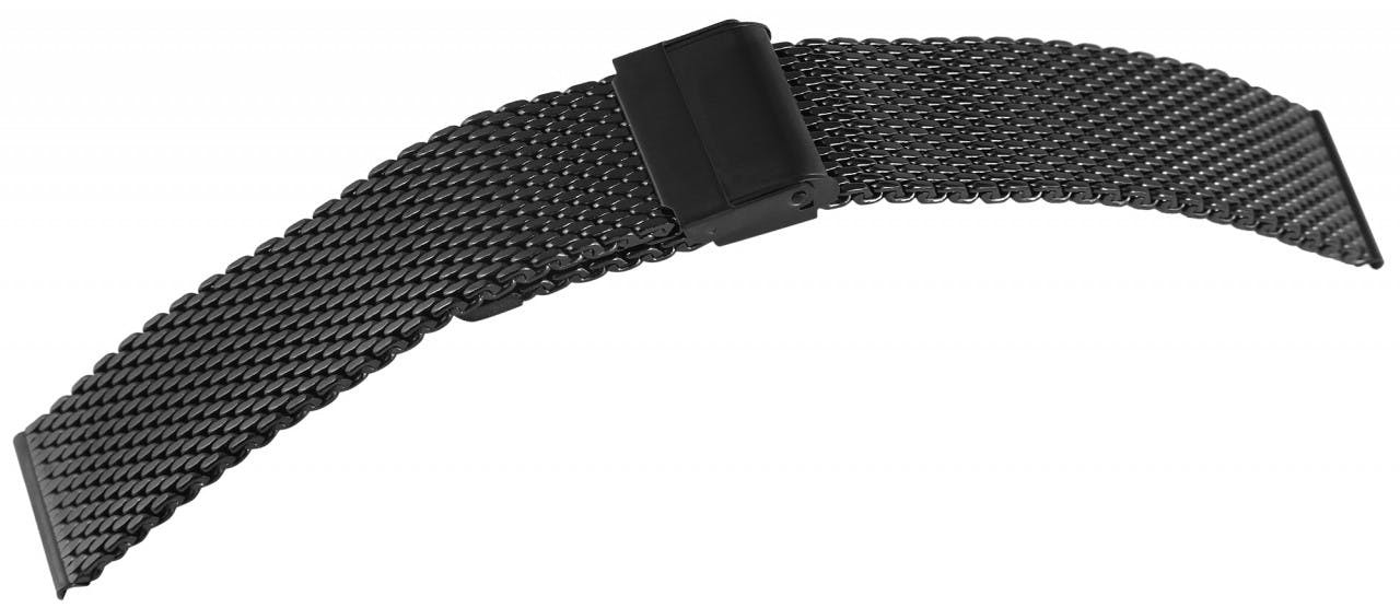 Mestre Artesão® Bracelete de Relógio Preta em Aço Inoxidável - 24mm - 0103