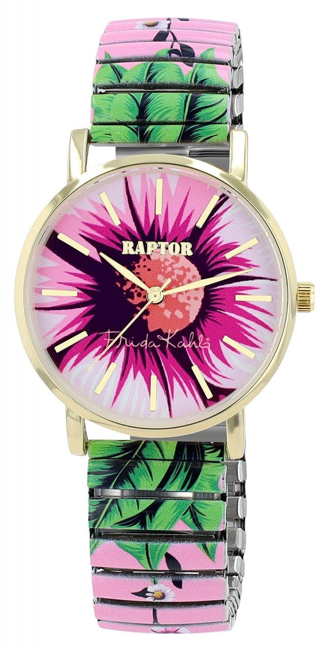 Relógio Raptor® Mulher "Frida Kahlo Edition" com Bracelete em Aço Inoxidável 0255 - RA10255-027