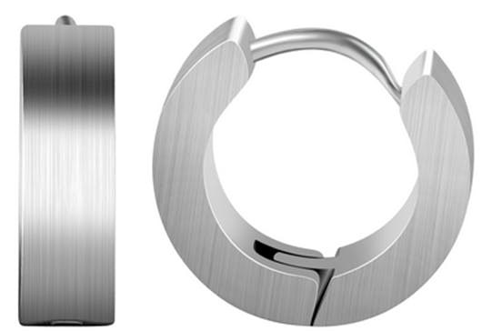 Akzent® Argolas "Yanni" Prateadas de Titânio 5050484