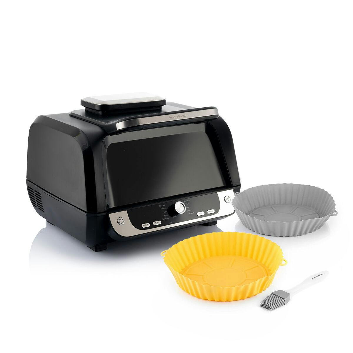 InnovaGoods - Pack Airfyer 6L com Grill + Cestos de Silicone com Pincel