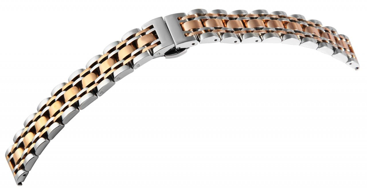 Bracelete para Relógio em Aço Inoxidável Bicolor 16 mm