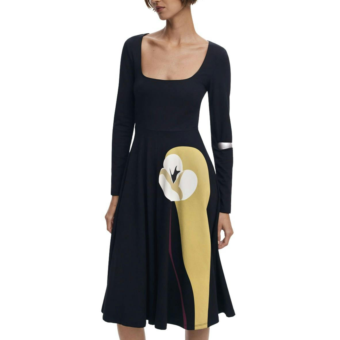 Desigual® Vestido Preto com Lirio de Mulher 25WWVK29 - S