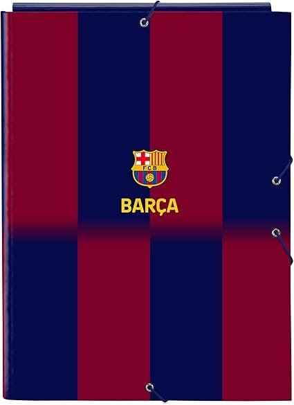 Pasta com Argolas F.C. Barcelona Azul Grená A4