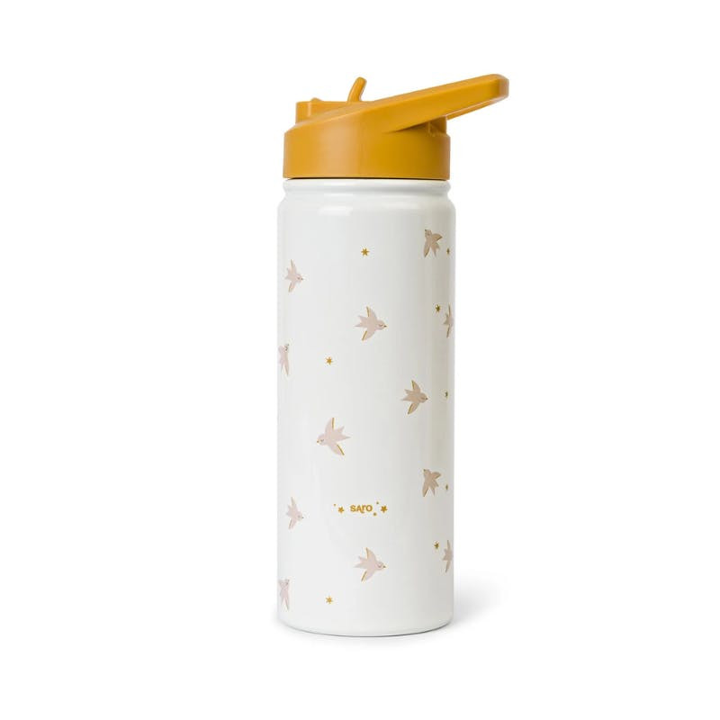 Saro Garrafa Térmica com Palhinha Fly Free 500ml | Aço Inox - Isolamento 12h