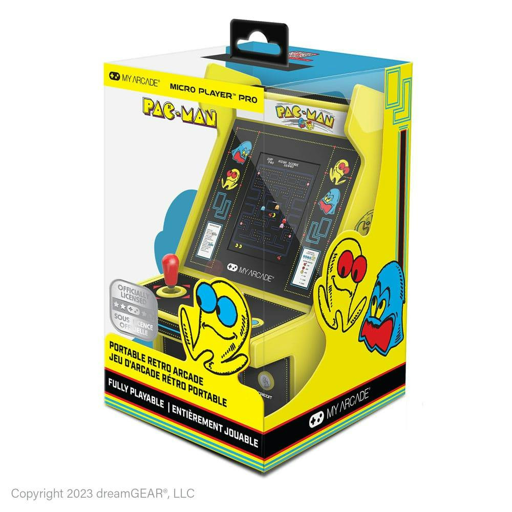 Micro Arcade portátil Pac-Man com ecrã vertical a cores e altifalante