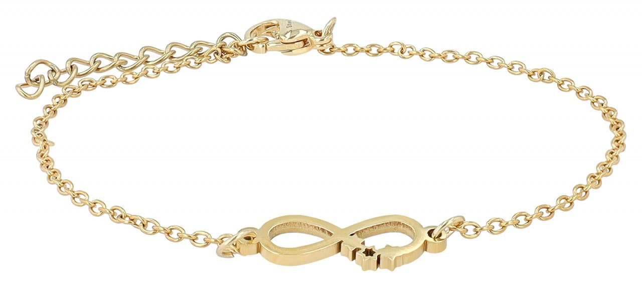 Akzent® Pulseira "Daiman" Infinito Dourada em Aço Inoxidável 0379