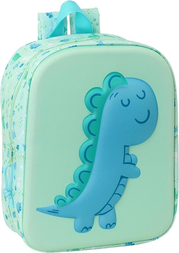 Mochila escolar menta em EVA 300D com fecho éclair