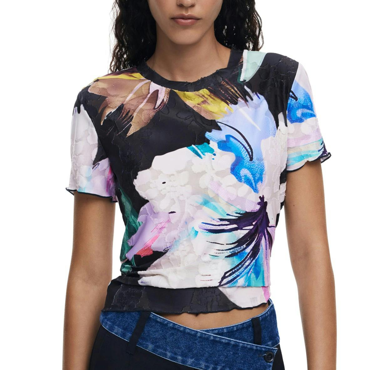 Desigual® Camisola Preta de Mulher 25WWTK52 - S