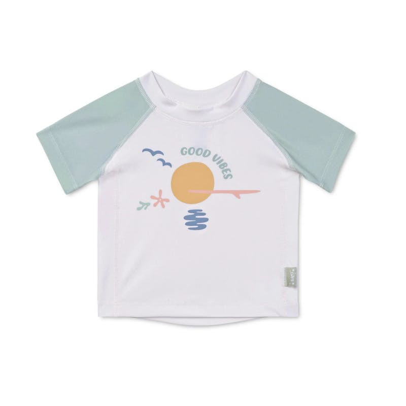 Saro T-Shirt Proteção Solar Good Vibes 3-6 meses | UPF50+ | Oeko-Tex | Resistente ao Cloro